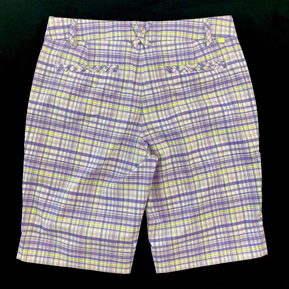 Puma Golf Plaid Tech Shorts Size 4 - Picture 4 of 9
